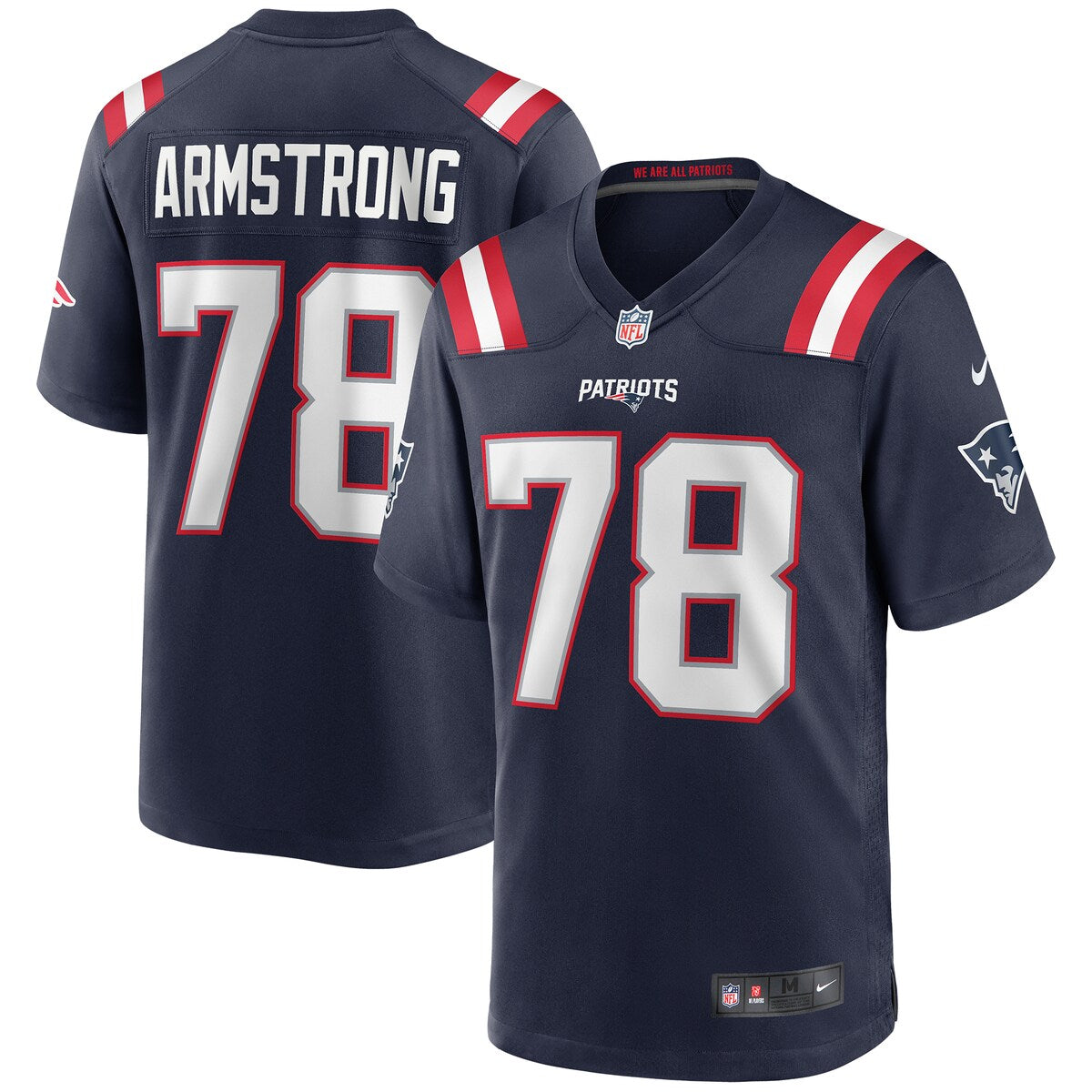 Bruce Armstrong New England Patriots Nike Game Retired Player Jersey Navy