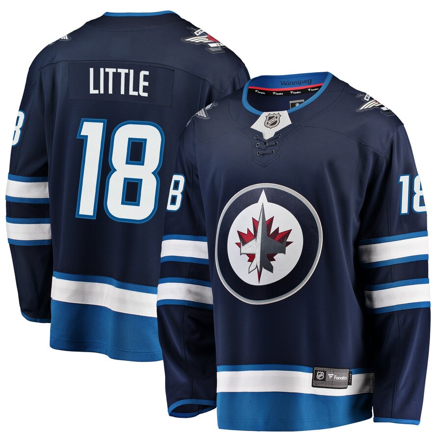 Bryan Little Winnipeg Jets Fanatics Branded Breakaway Replica Jersey Navy