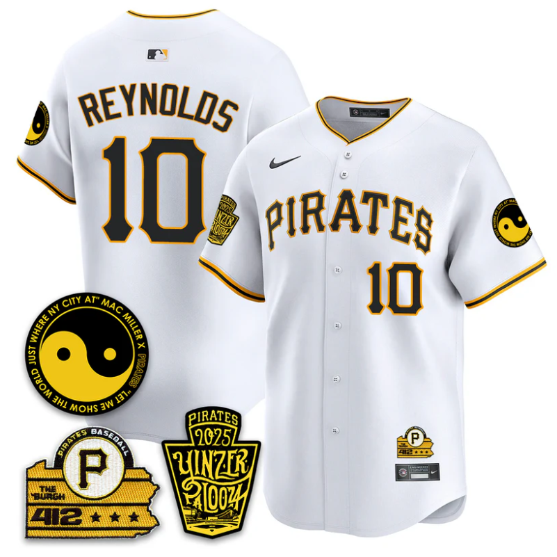 Bryan Reynolds Jersey #10 Pittsburgh Pirates Yinzerpalooza 2025 White