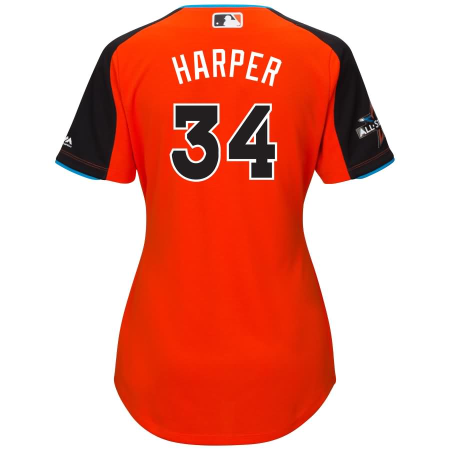 Bryce Harper National League Majestic Womens 2017 Mlb All star Game Home Run Derby Jersey Orange