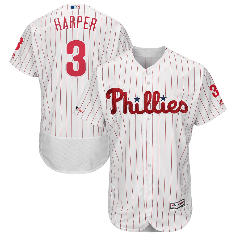 Bryce Harper Philadelphia Phillies Majestic Home Flex Base Collection Player Jersey White
