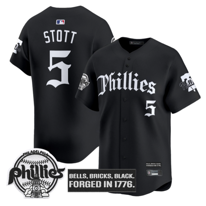 Bryson Stott Jersey #5 Philadelphia Phillies Gothic Liberty Edition