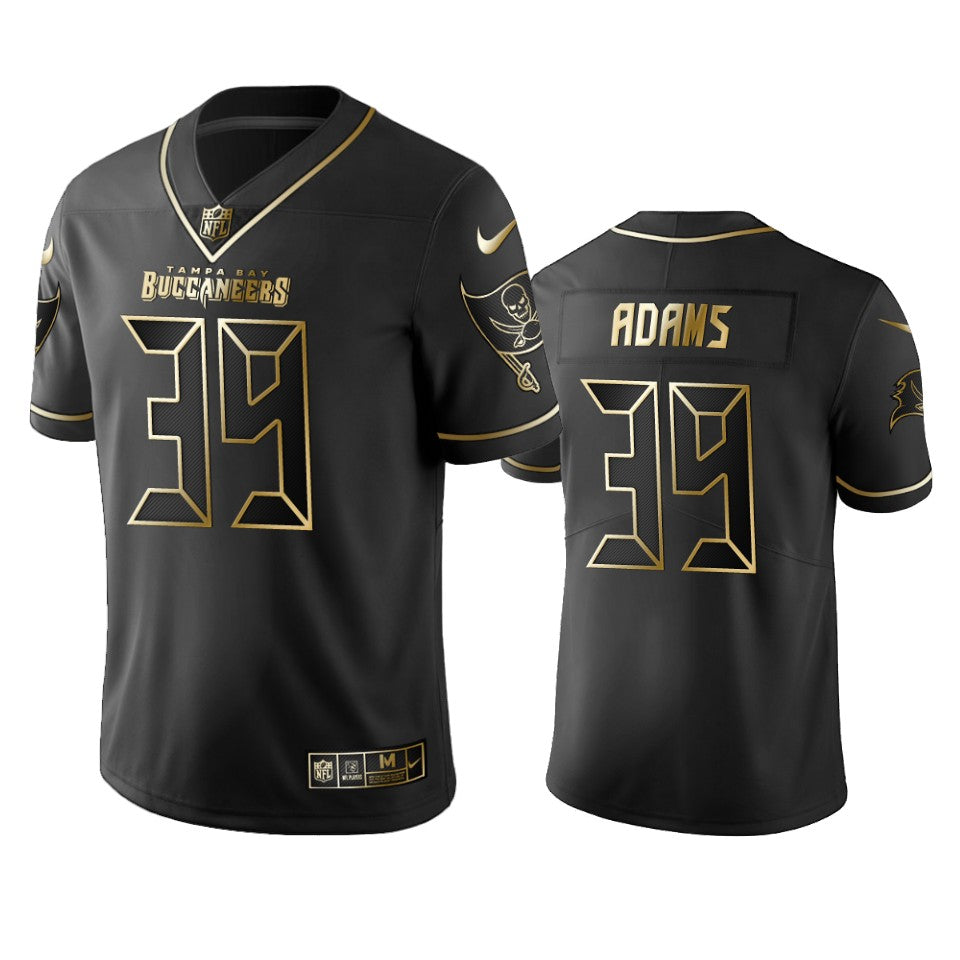 Buccaneers Andrew Adams Black Golden Edition Vapor Limitd Jersey
