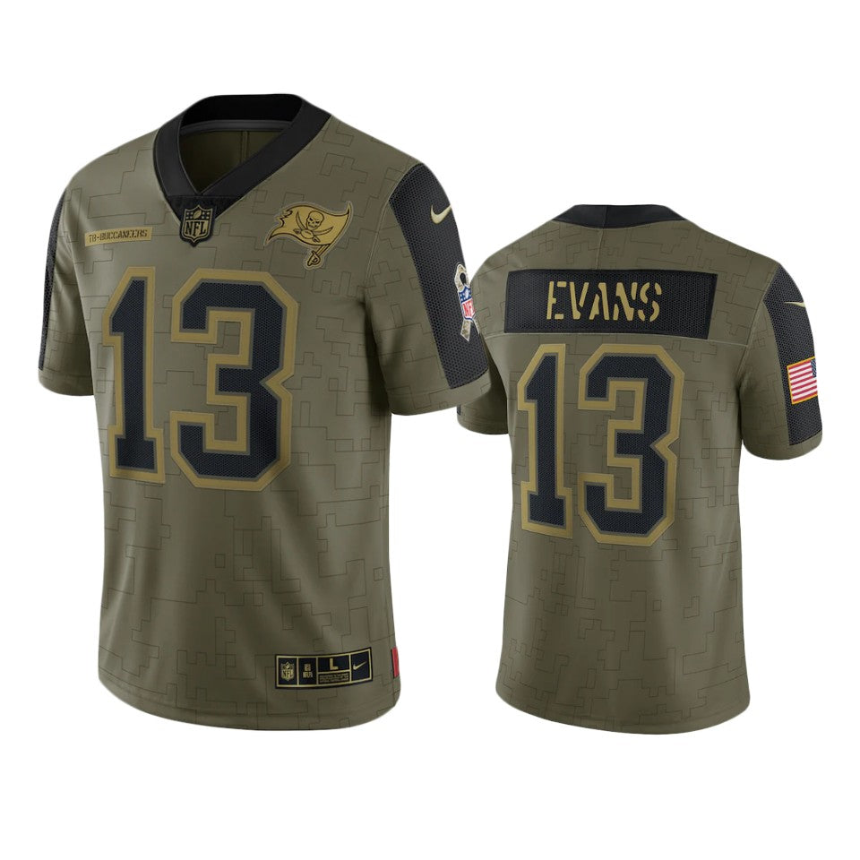 Buccaneers Mike Evans Limited Jersey Olive 2021 Salute To Service