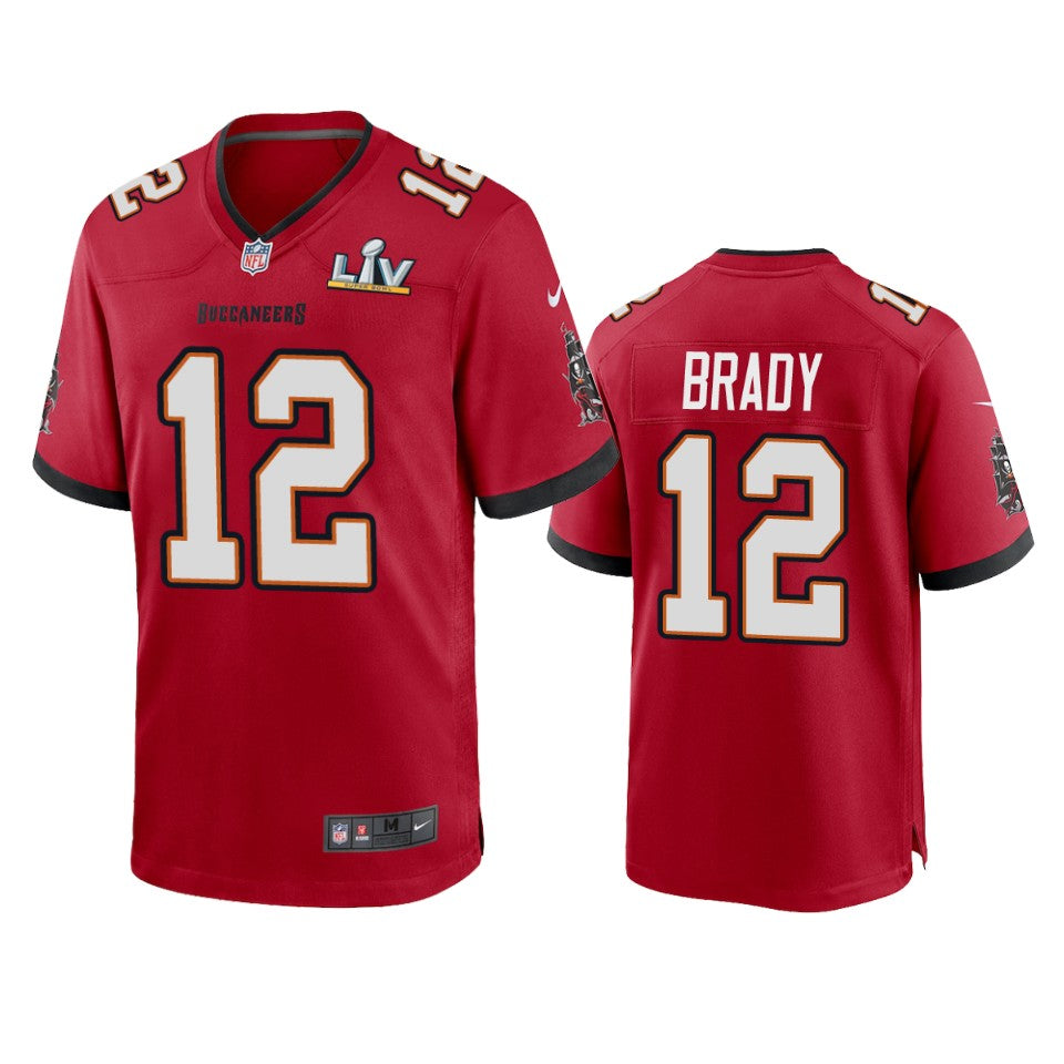 Buccaneers Tom Brady Super Bowl Lv Red Game Jersey