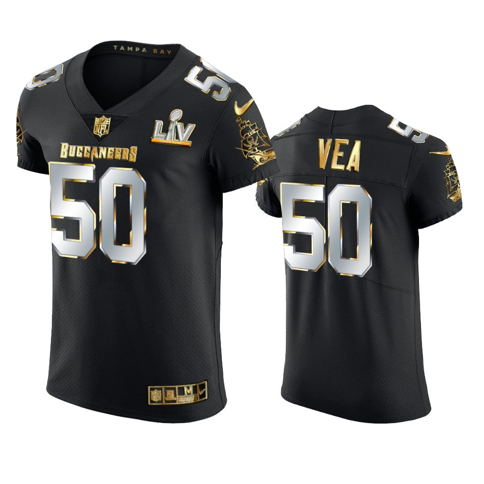 Buccaneers Vita Vea Black Super Bowl Lv Golden Elite Jersey