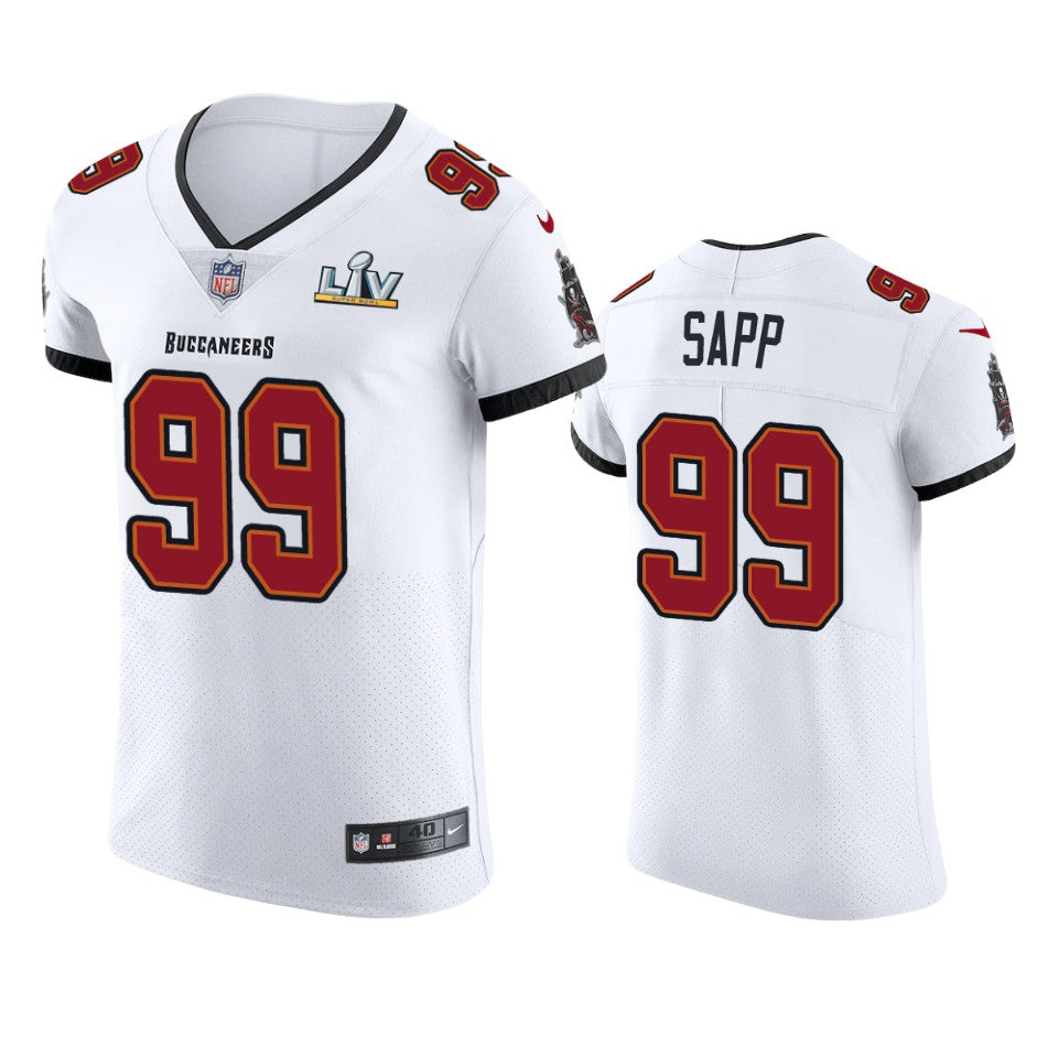 Buccaneers Warren Sapp White Super Bowl Lv Vapor Elite Jersey