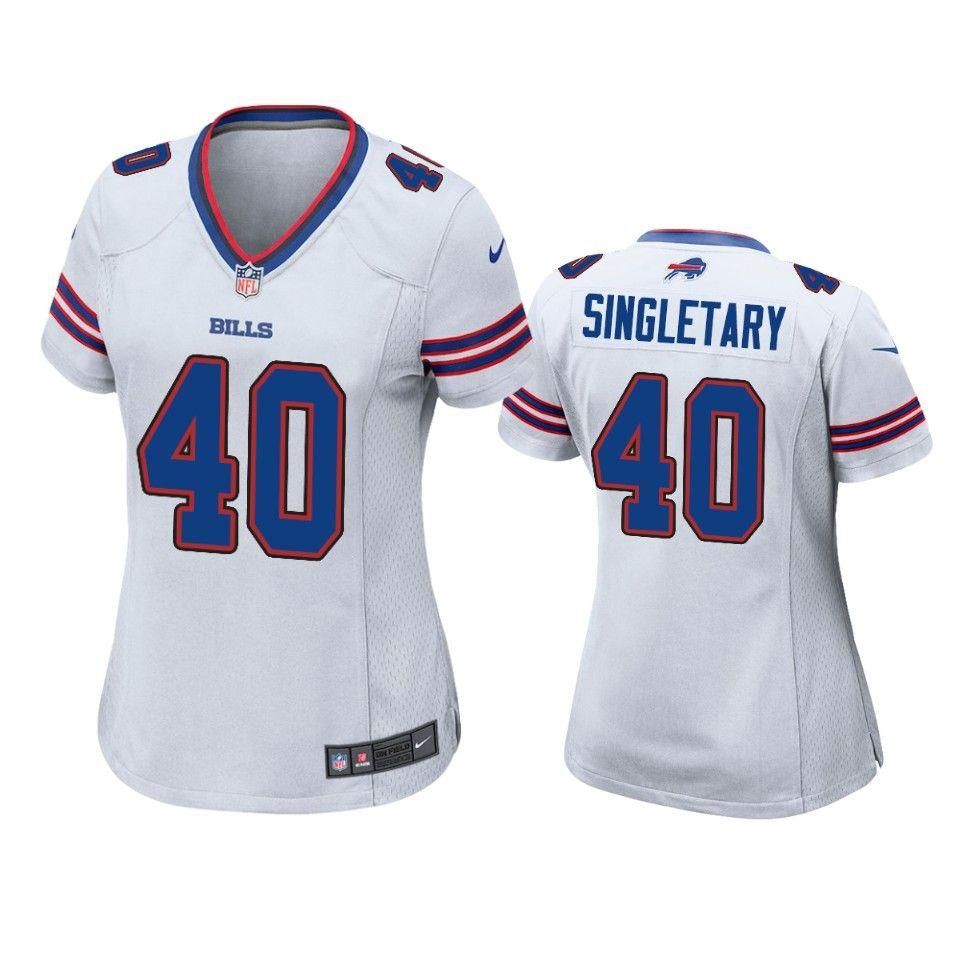 Buffalo Bills Devin Singletary 2019 Nfl Draft White Game Jersey