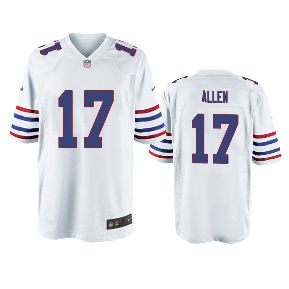 Buffalo Bills Josh Allen White Throwback Game Jersey Men