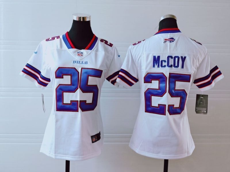 Buffalo Bills Lesean Mccoy 25 Nfl 2020 White Womens Jersey