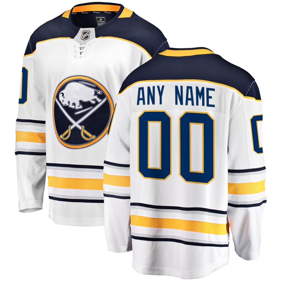 Buffalo Sabres Fanatics Branded Away Breakaway Custom Jersey White