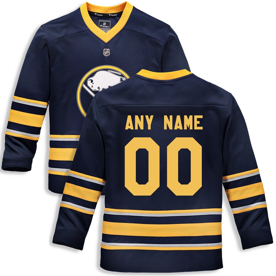 Buffalo Sabres Fanatics Branded Youth Home Replica Custom Jersey Blue