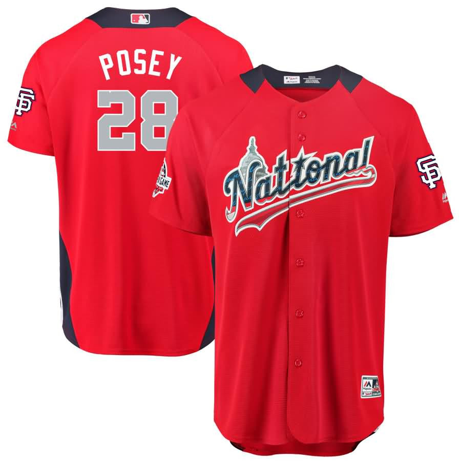 Buster Posey National League Majestic 2018 Mlb All star Game Home Run Derby Player Jersey Red