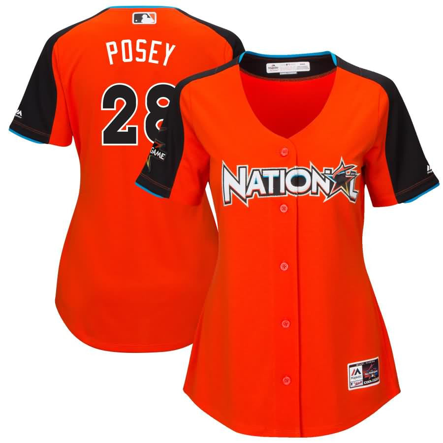 Buster Posey National League Majestic Womens 2017 Mlb All star Game Home Run Derby Jersey Orange