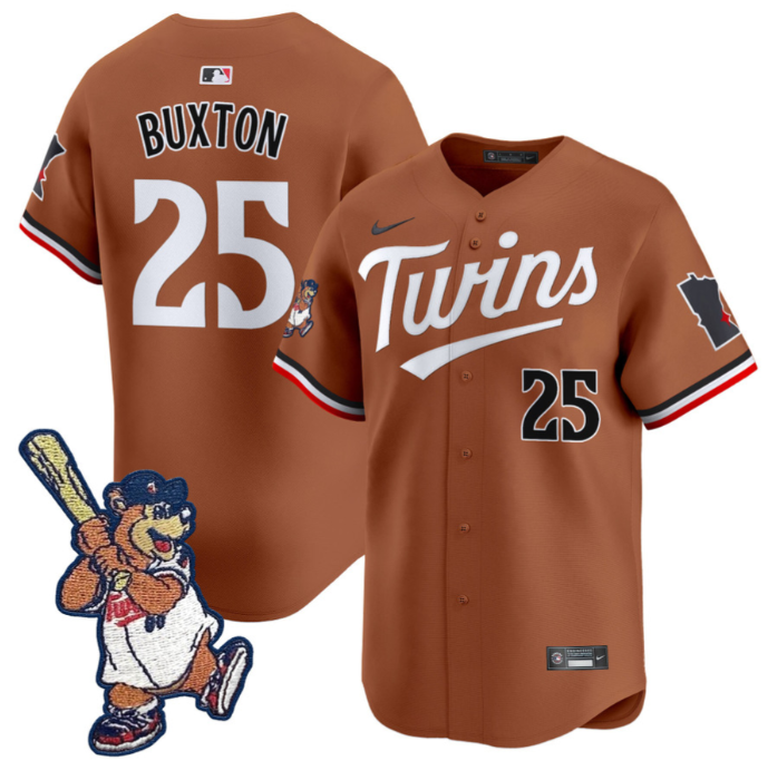 Byron Buxton Jersey #25 Minnesota Twins T.C. Bear Patch Vapor Premier Limited St