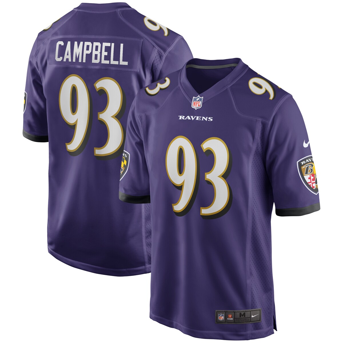 Calais Campbell Baltimore Ravens Nike Game Player Jersey Purple