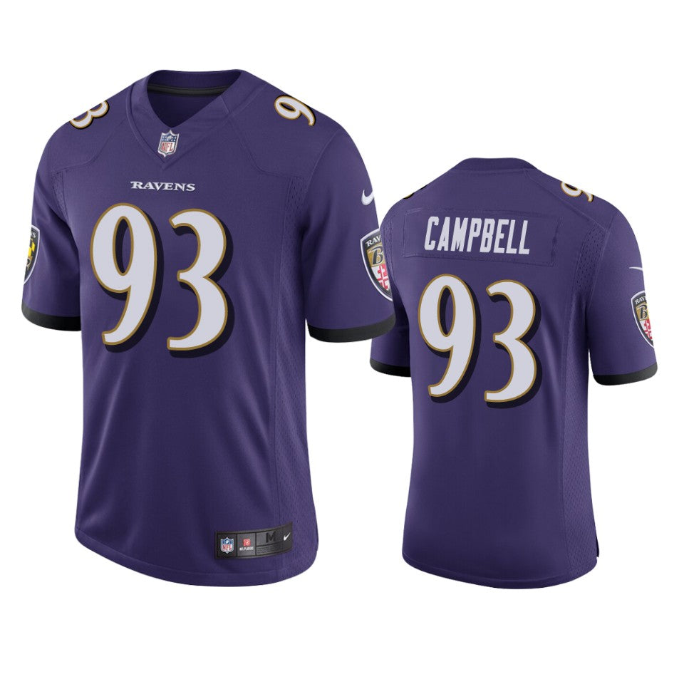 Calais Campbell Baltimore Ravens Purple Vapor Limited Jersey
