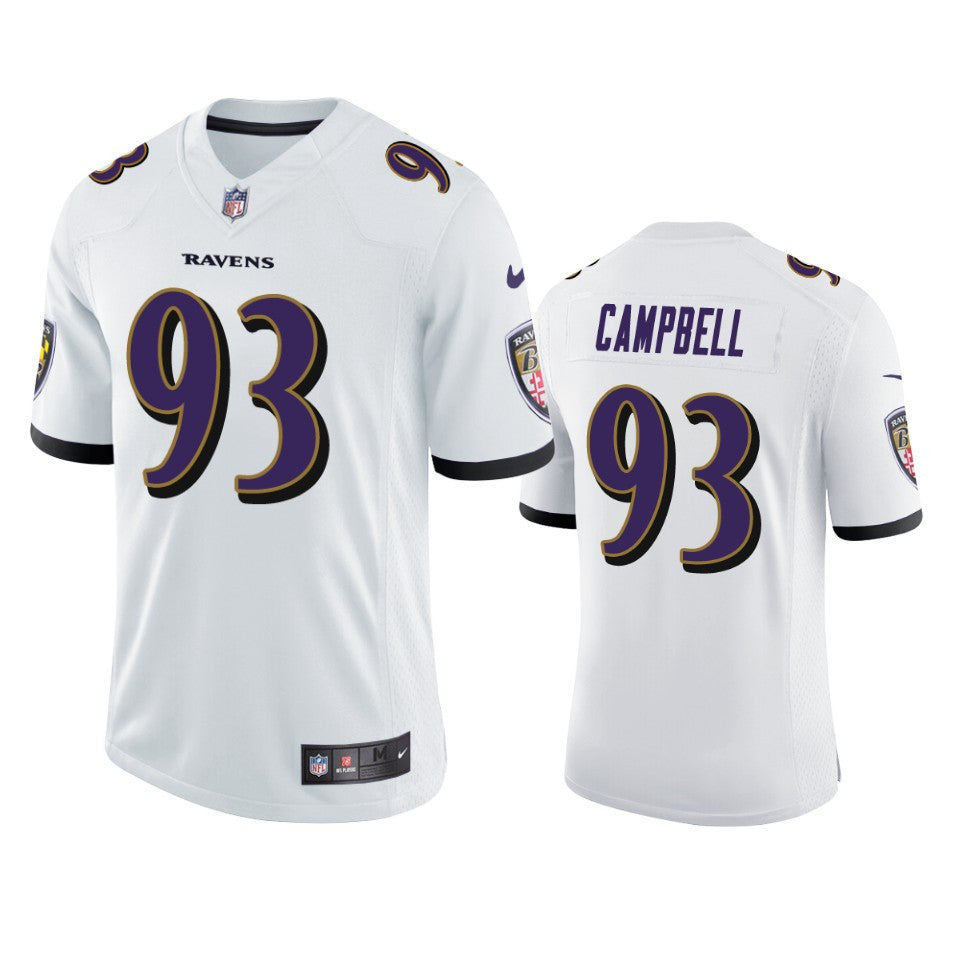 Calais Campbell Baltimore Ravens White Vapor Limited Jersey