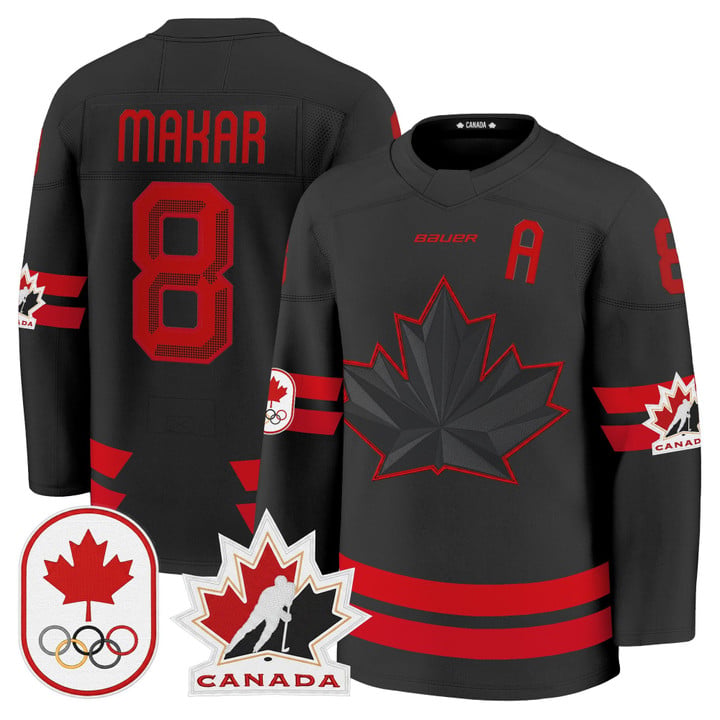 Cale Makar Jersey #8 Canada Olympic Premium Hockey 2026 Stitched
