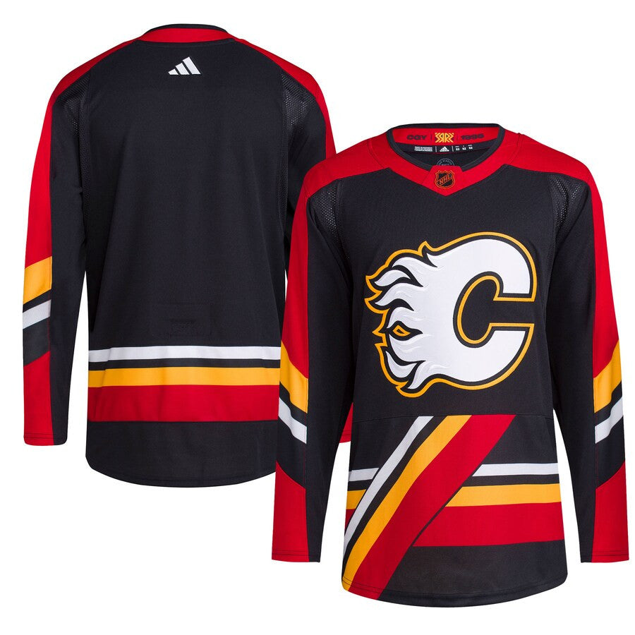Calgary Flames Adidas Reverse Retro 20 Blank Jersey Black