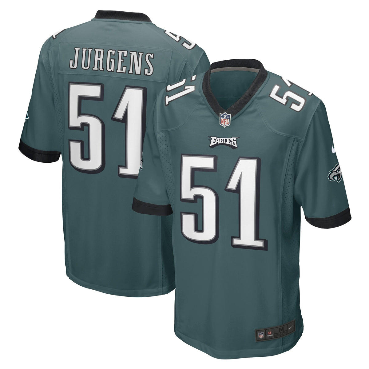 Cam Jurgens Philadelphia Eagles Nike Game Player Jersey Midnight Green