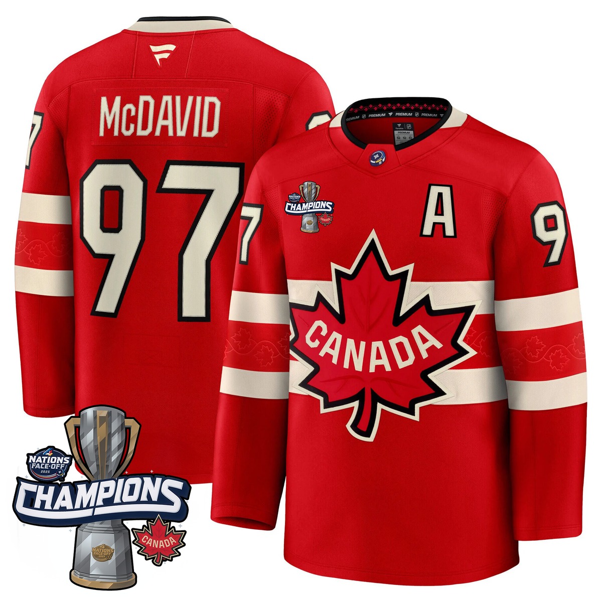 Canada 2025 4 Nations Face-Off Champions Jersey All Stitched