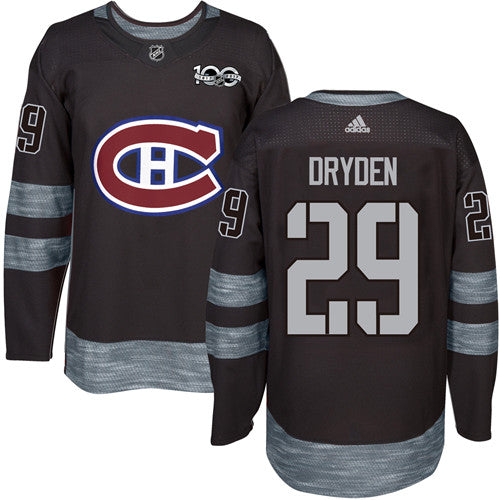 Canadiens 29 Ken Dryden Black 1917 2017 100th Anniversary Stitched Nhl Jersey