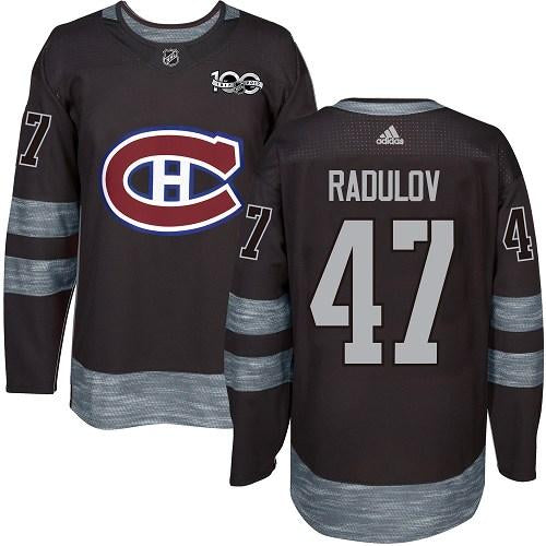 Canadiens 47 Alexander Radulov Black 1917 2017 100th Anniversary Stitched Nhl Jersey