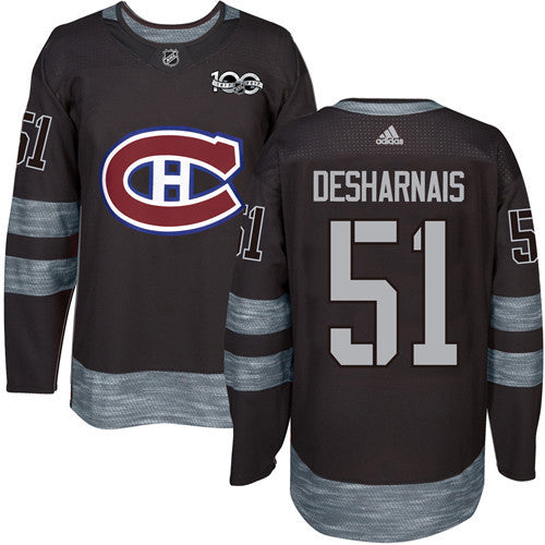 Canadiens 51 David Desharnais Black 1917 2017 100th Anniversary Stitched Nhl Jersey