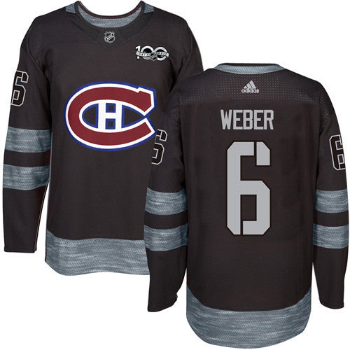 Canadiens 6 Shea Weber Black 1917 2017 100th Anniversary Stitched Nhl Jersey