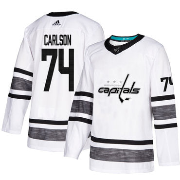 Capitals 74 John Carlson White Authentic 2019 All star Stitched Hockey Jersey