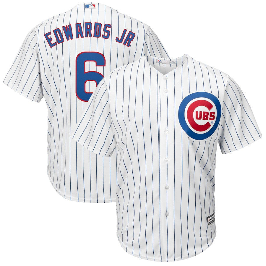 Carl Edwards Jr Chicago Cubs Majestic Home Cool Base Replica Player Jersey White
