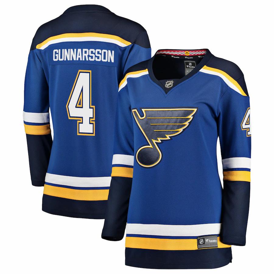 Carl Gunnarsson St Louis Blues Fanatics Branded Womens Breakaway Player Jersey Blue
