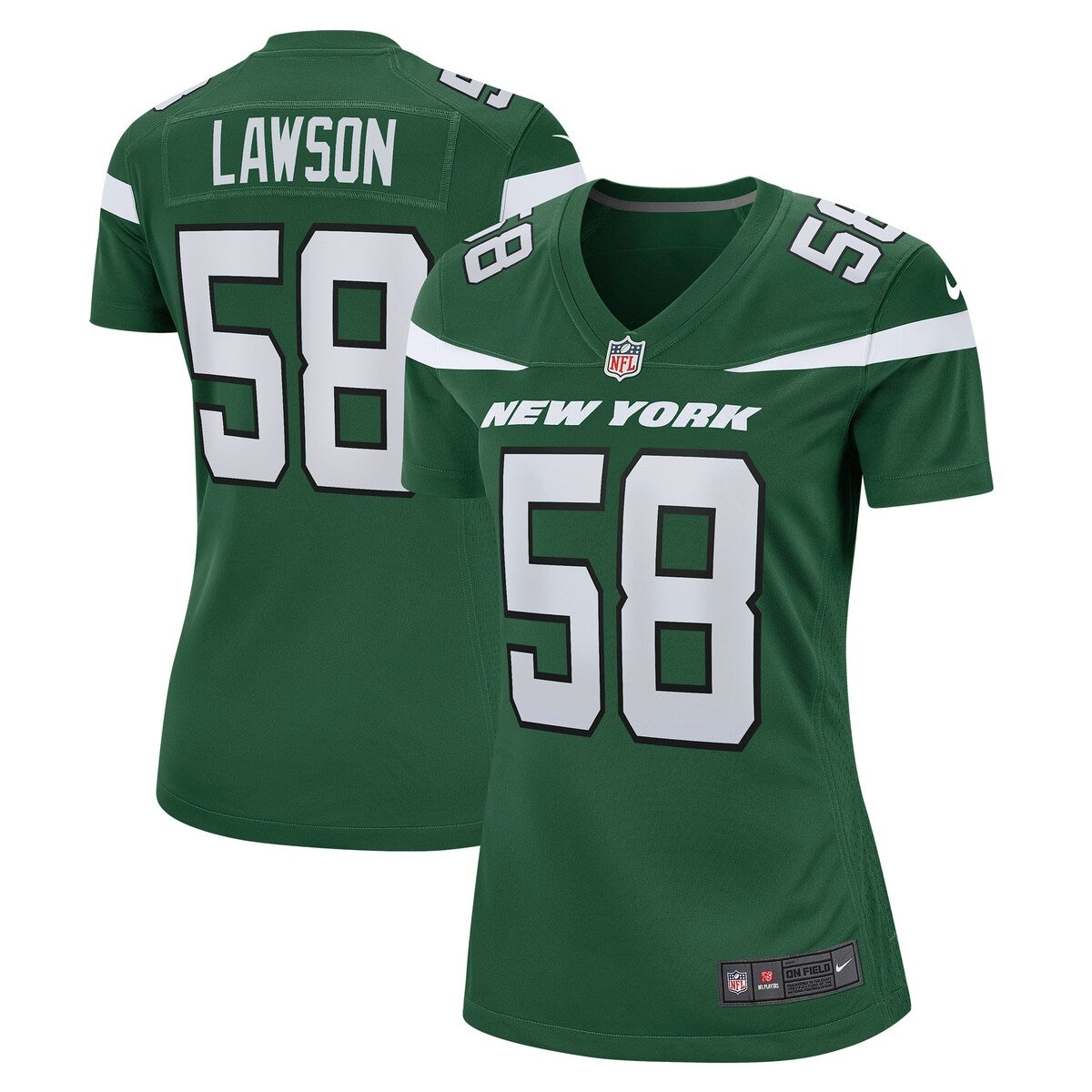 Carl Lawson New York Jets Nike Womens Game Jersey Gotham Green