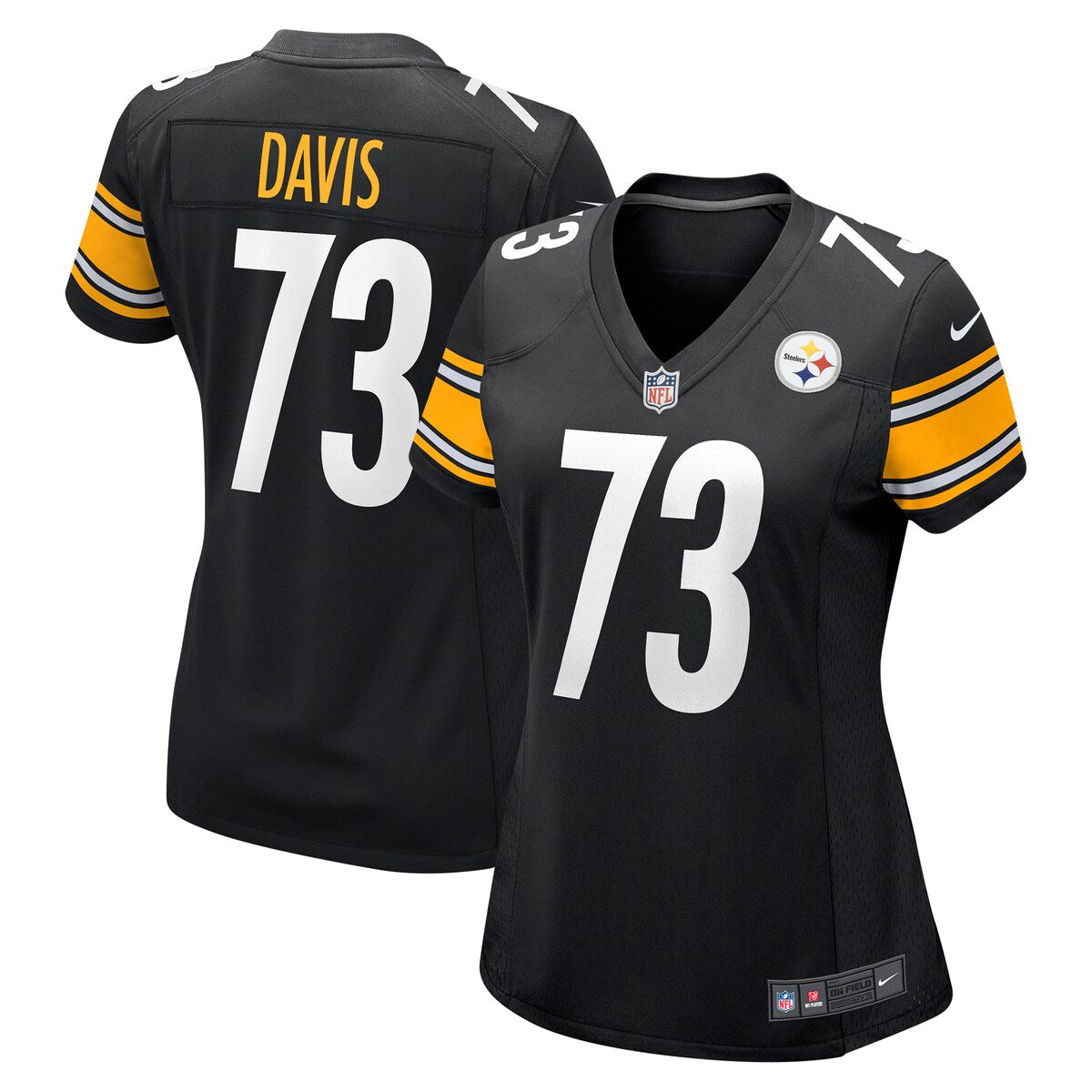 Carlos Davis Pittsburgh Steelers Nike Womens Game Jersey Black