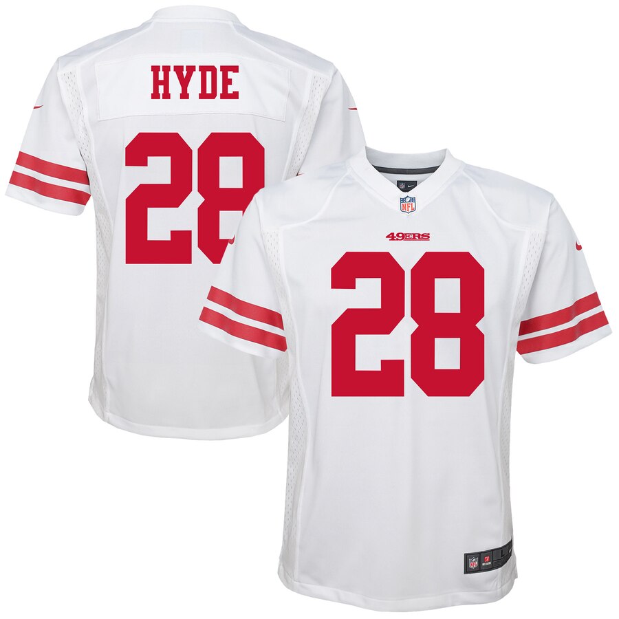 Carlos Hyde San Francisco 49ers Nike Youth Game Jersey White