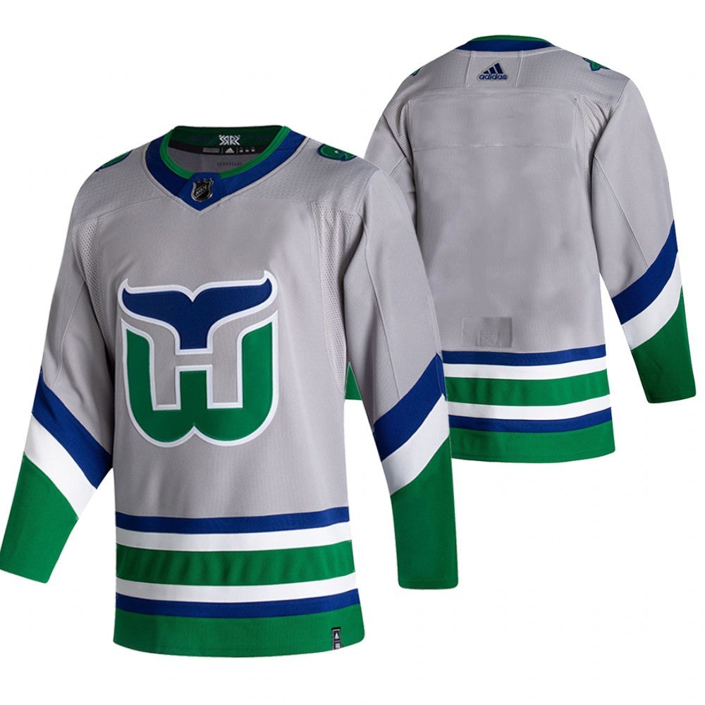 Carolina Hurricanes Blank Grey Mens Adidas 2020 21 Reverse Retro Alternate Nhl Jersey