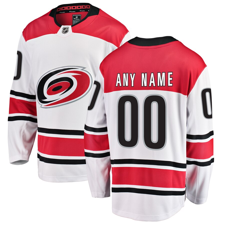 Carolina Hurricanes Fanatics Branded Away Breakaway Custom Jersey White