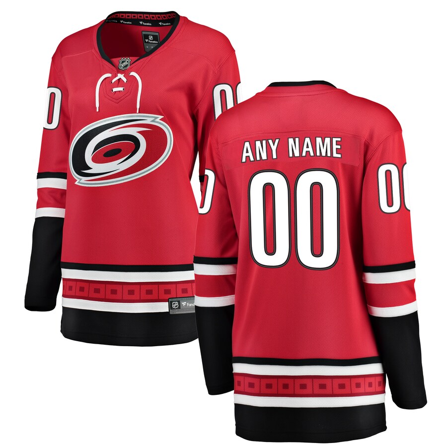 Carolina Hurricanes Fanatics Branded Womens Home Breakaway Custom Jersey Red