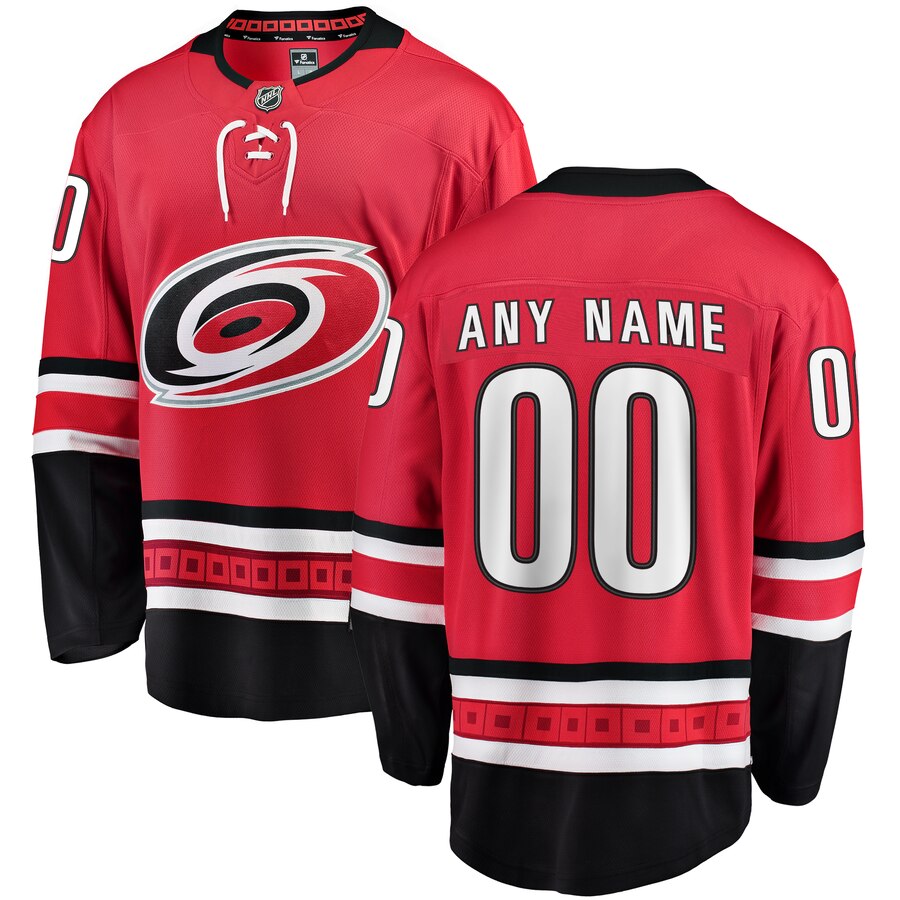 Carolina Hurricanes Fanatics Branded Youth Home Breakaway Custom Jersey Red