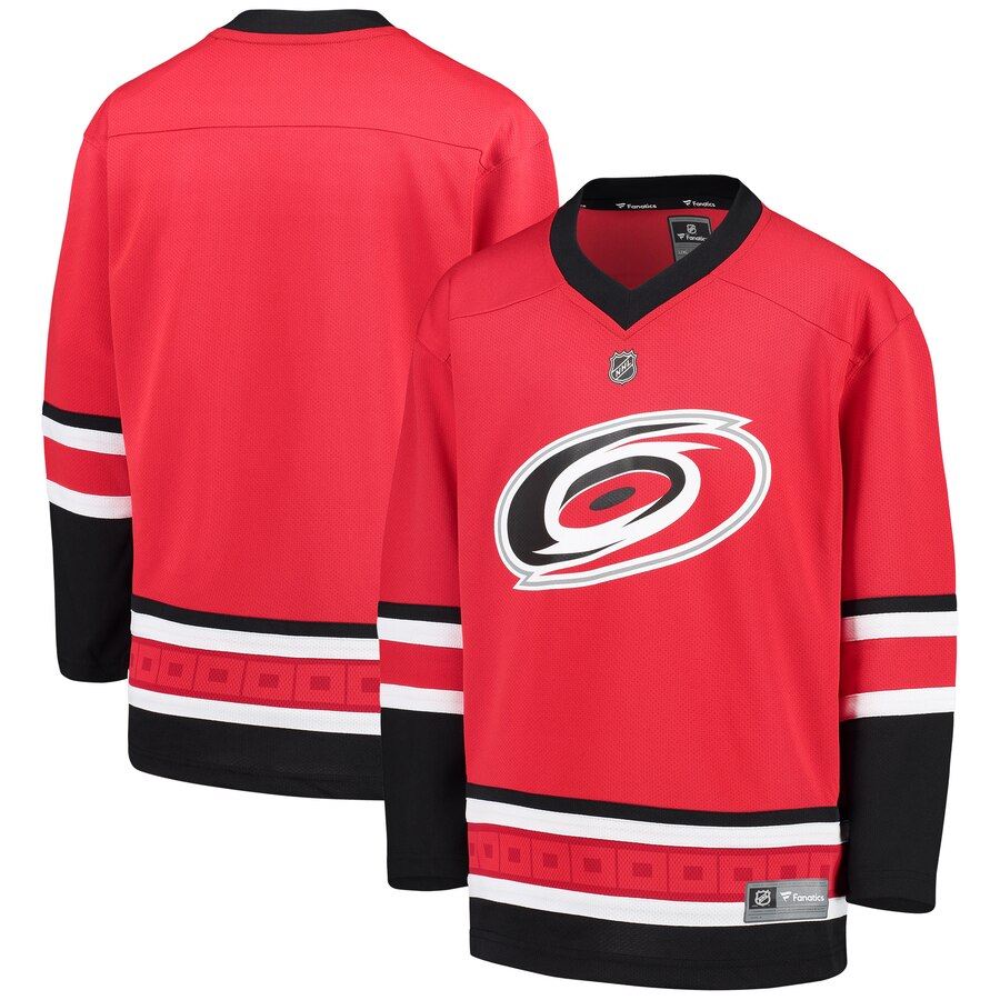 Carolina Hurricanes Fanatics Branded Youth Home Replica Blank Jersey Red