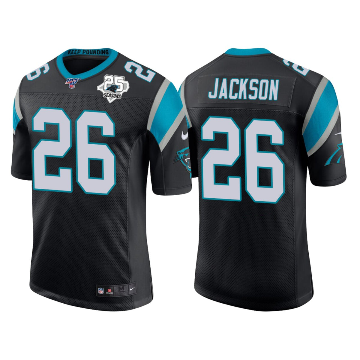 Carolina Panthers 25th Anniversary Donte Jackson Black Vapor Limited Jersey