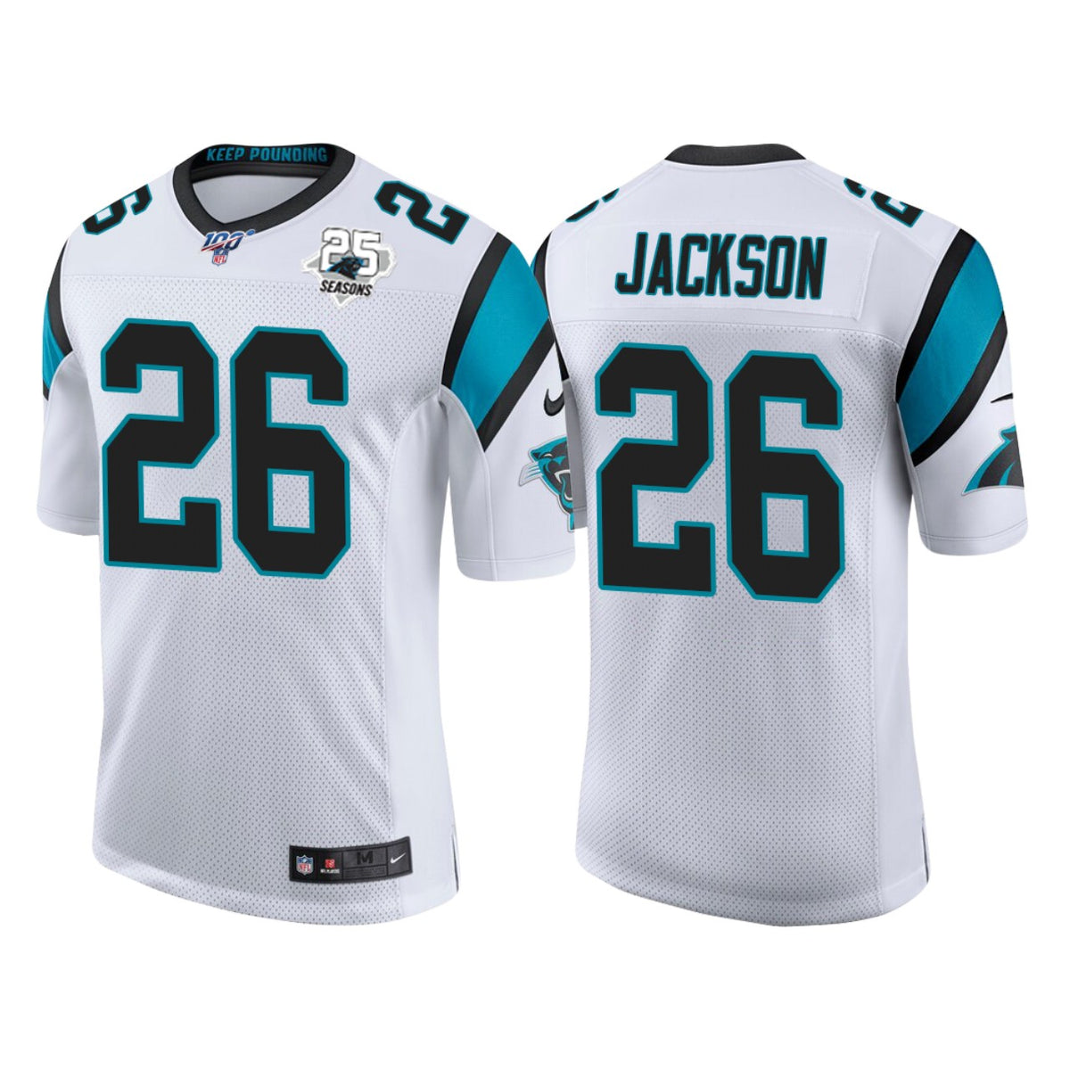 Carolina Panthers 25th Anniversary Donte Jackson White Vapor Limited Jersey