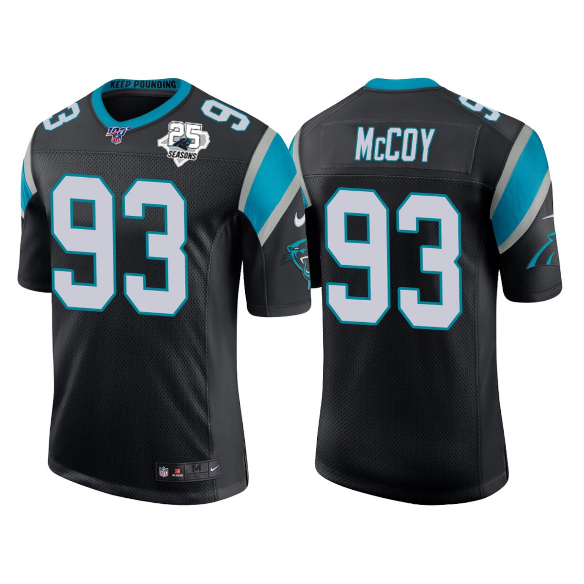 Carolina Panthers 25th Anniversary Gerald Mccoy Black Vapor Limited Jersey