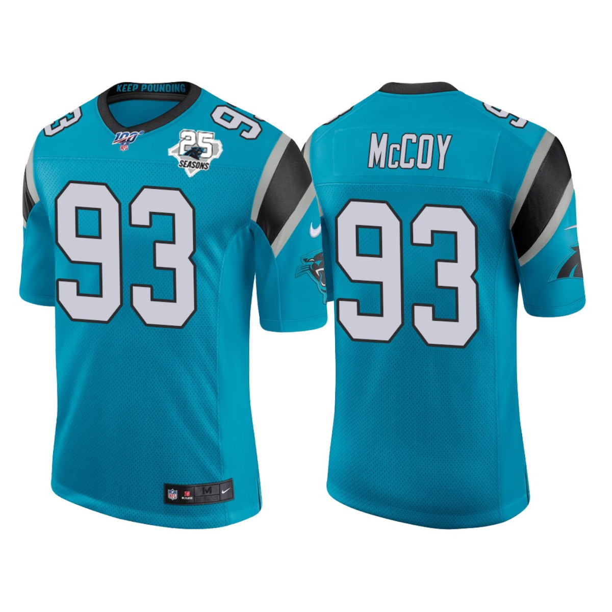 Carolina Panthers 25th Anniversary Gerald Mccoy Blue Classic Limited Jersey