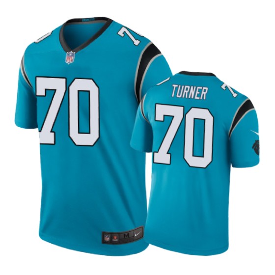 Carolina Panthers 70 Trai Turner Nike Color Rush Blue Jersey
