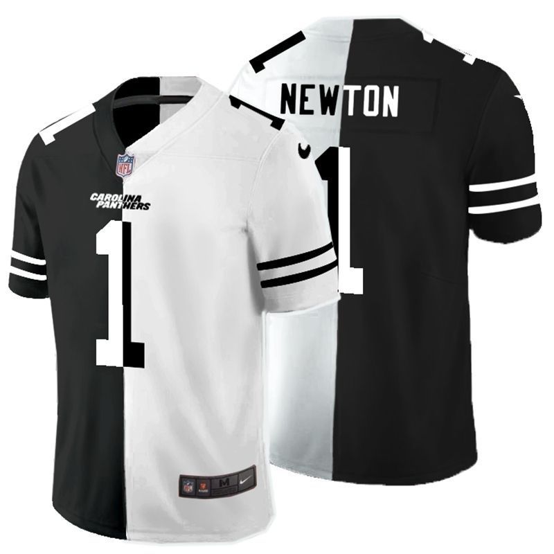 Carolina Panthers Cam Newton 1 Nfl 2020 Black And White Jersey