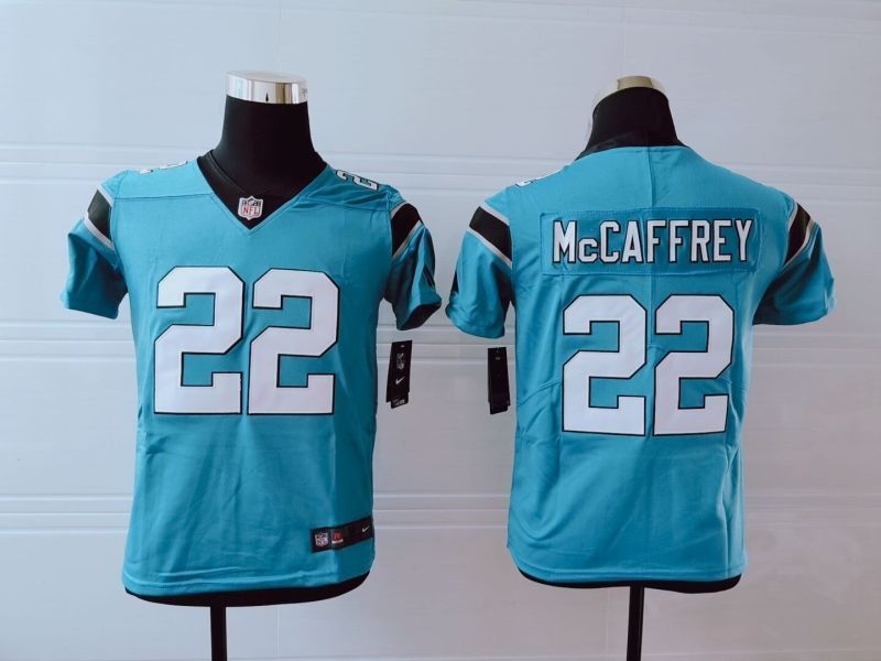 Carolina Panthers Christian Mccaffrey 22 Nfl 2020 Cerulean Blue Jersey