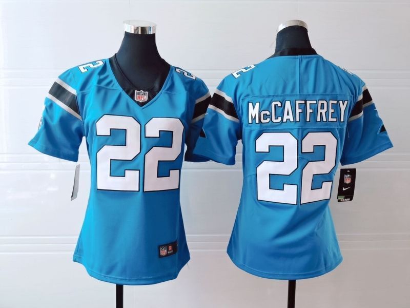 Carolina Panthers Christian Mccaffrey 22 Nfl 2020 Cobalt Womens Jersey