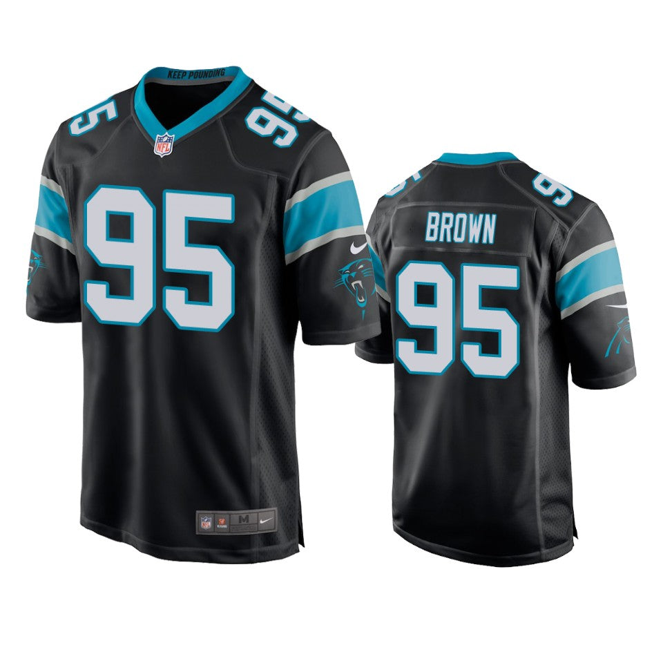 Carolina Panthers Derrick Brown Black 2020 Nfl Draft Game Jersey